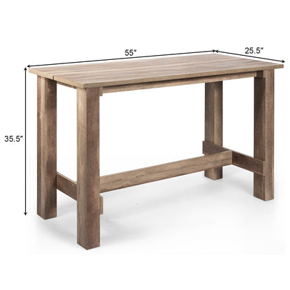 Counter Height Wood Dining Table with Spacious Top for Kitchen Home Office or Bar