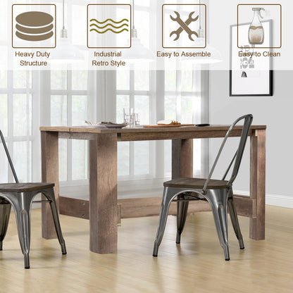 Counter Height Wood Dining Table with Spacious Top for Kitchen Home Office or Bar