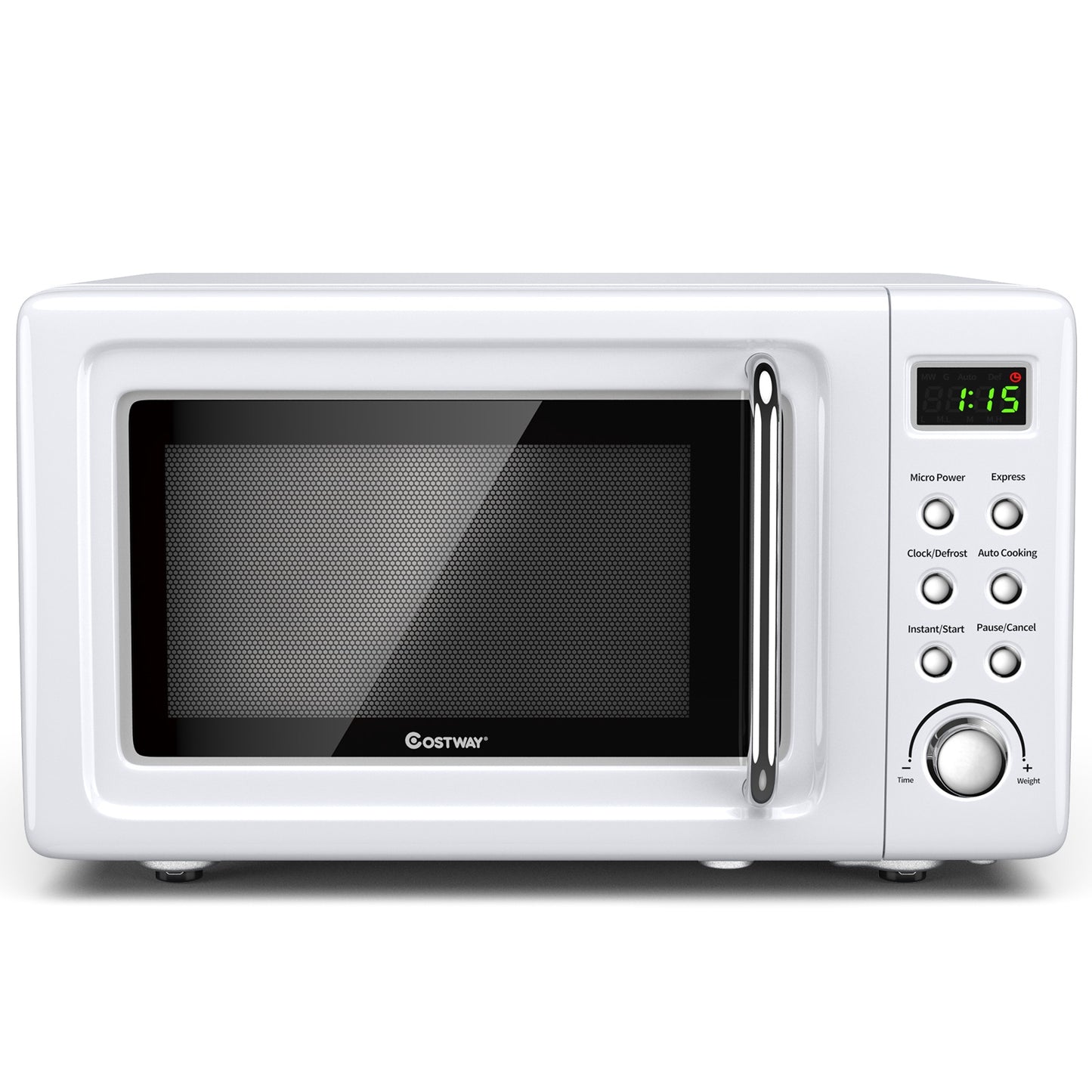 700W Retro 0.7 Cu. Ft Microwave with 5 Power Levels & Child Lock