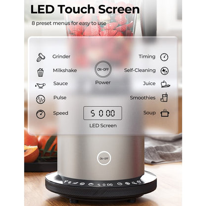 1500W High Power Blender with 10 Speed Control for Smoothies & More