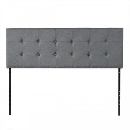 Adjustable Linen Fabric Tufted Headboard for Queen & Full Size Beds