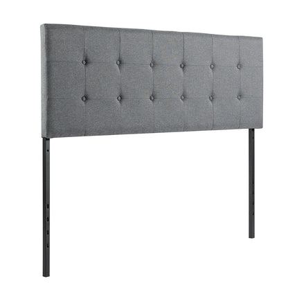 Adjustable Linen Fabric Tufted Headboard for Queen & Full Size Beds