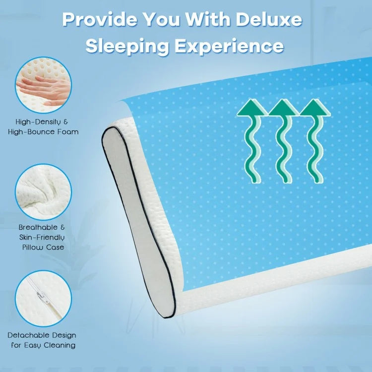 Ergonomic Memory Foam Cervical Pillow for Neck and Shoulder Support