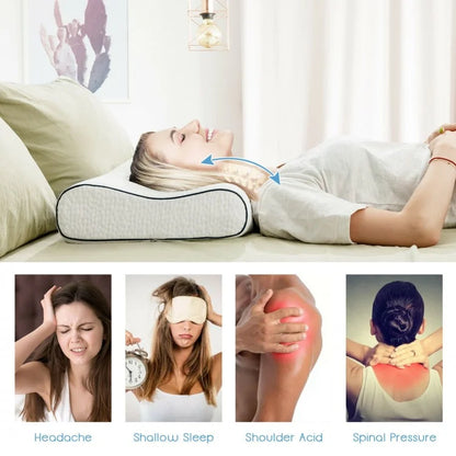 Ergonomic Memory Foam Cervical Pillow for Neck and Shoulder Support
