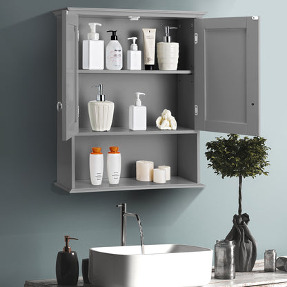 Wall-Mounted Medicine Cabinet with Adjustable Shelves and Storage