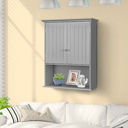 Wall-Mounted Medicine Cabinet with Adjustable Shelves and Storage