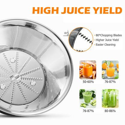 Dual Speed Centrifugal Juicer Extractor with Wide Feed Chute & Safety Features