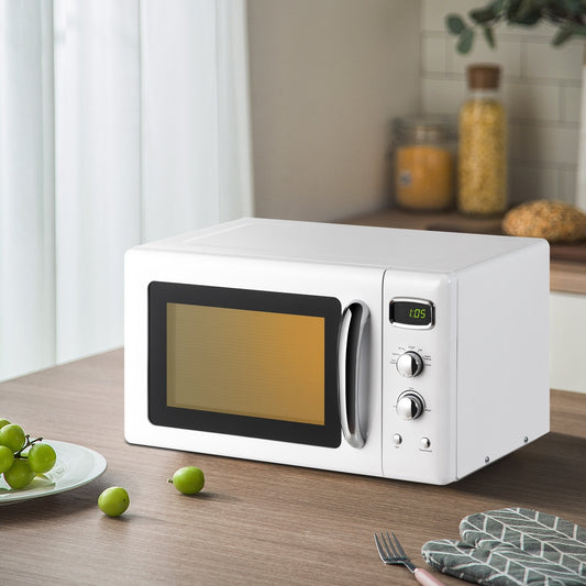 Retro 0.9 Cu.ft Compact Microwave Oven for Countertop