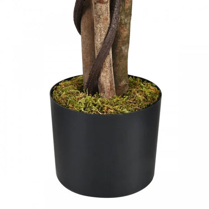 4 Foot Realistic Artificial Ficus Tree with Sturdy Trunks for Indoor & Outdoor Décor