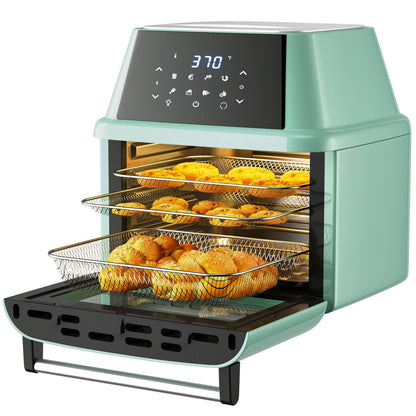 19 Qt 8-in-1 Air Fryer Oven with Rotisserie & Dehydrator - 1800W Versatile Cooking Power