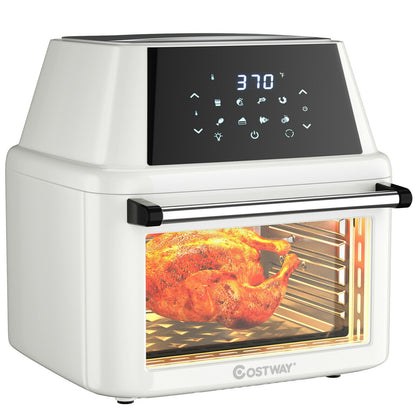 19 Qt 8-in-1 Air Fryer Oven with Rotisserie & Dehydrator - 1800W Versatile Cooking Power