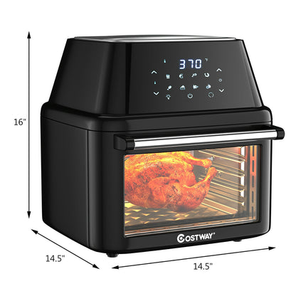 19 Qt 8-in-1 Air Fryer Oven with Rotisserie & Dehydrator - 1800W Versatile Cooking Power