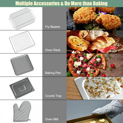 7-in-1 19 Qt Air Fryer Toaster Oven with 5 Accessories