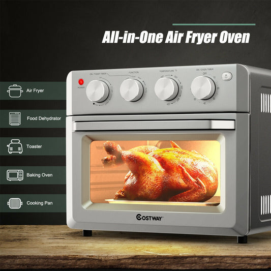7-in-1 19 Qt Air Fryer Toaster Oven with 5 Accessories