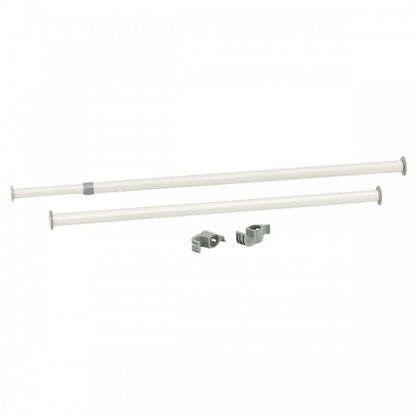 Adjustable 2-Tier Telescopic Garment Rack with Shoe Storage & Shelf – Multi-Functional Clothes Organizer