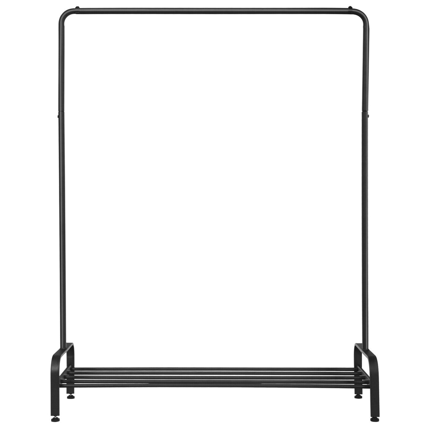 Modern Heavy-Duty Garment Rack with Hanging Bar and Lower Storage Shelf
