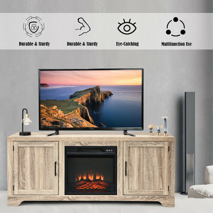 65 Inch Media Console TV Stand with Adjustable Shelving and Spacious Storage