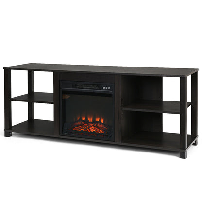 Versatile 2-Tier TV Storage Console with Customizable Shelving and Spacious Design