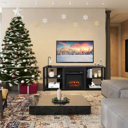 Versatile 2-Tier TV Storage Console with Customizable Shelving and Spacious Design