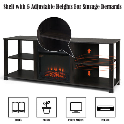 Versatile 2-Tier TV Storage Console with Customizable Shelving and Spacious Design