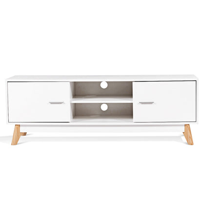 Stylish Wood Entertainment Center with Ample Storage for 60 Inch TVs