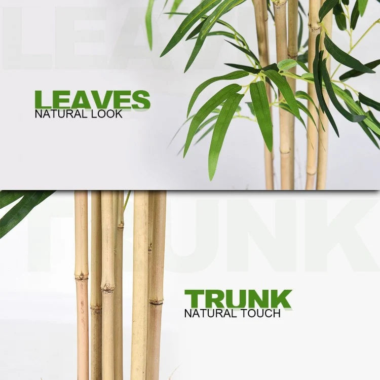 Elegant 5' Artificial Bamboo Tree with Silk Foliage for Indoor & Outdoor Spaces