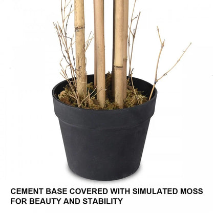 Elegant 5' Artificial Bamboo Tree with Silk Foliage for Indoor & Outdoor Spaces
