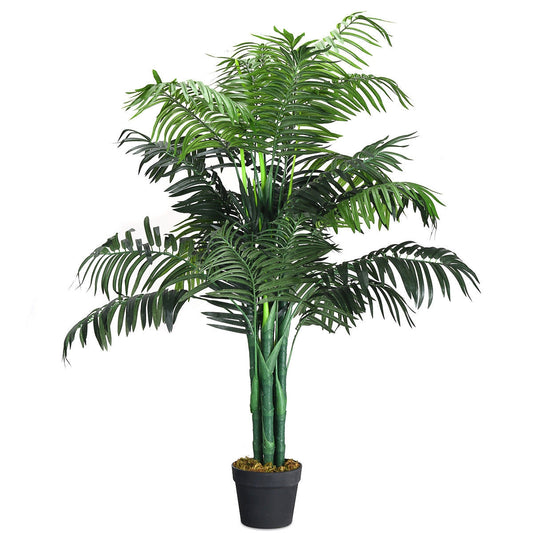 Realistic 3.5 ft. Artificial Areca Palm Tree in a Stylish Basket