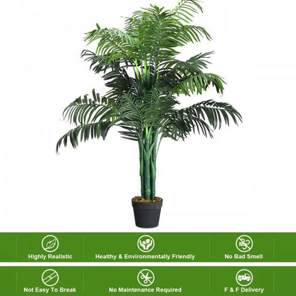 Realistic 3.5 ft. Artificial Areca Palm Tree in a Stylish Basket