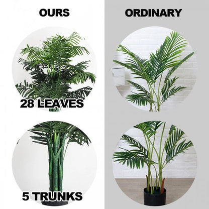 Realistic 3.5 ft. Artificial Areca Palm Tree in a Stylish Basket