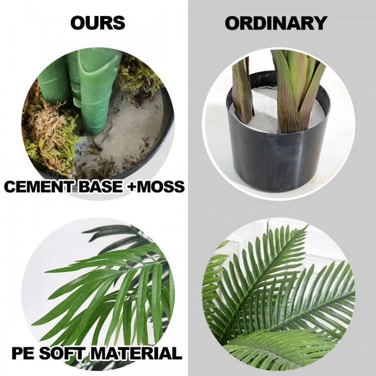 Realistic 3.5 ft. Artificial Areca Palm Tree in a Stylish Basket