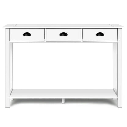 Modern Entryway Table with Storage Drawers and Bottom Shelf, 47 Inch Accent Desk