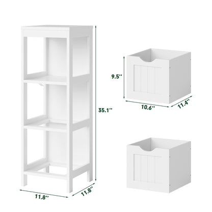 Multifunctional Bathroom Storage Cabinet with 2 Drawers