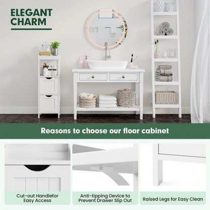 Multifunctional Bathroom Storage Cabinet with 2 Drawers