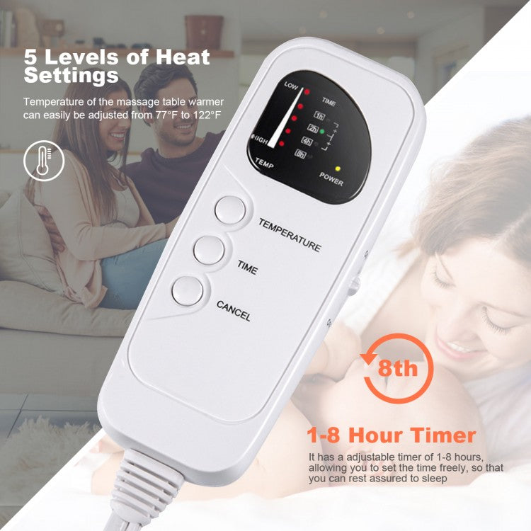 Digital Massage Table Warmer with Auto Overheat Protection and Adjustable Heat Settings
