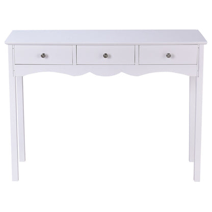 Elegant 3-Drawer Console Table for Entryway, Hallway, or Living Room – White Finish