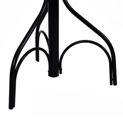Freestanding Vintage Metal Coat Rack with Hat Hooks and Umbrella Holder