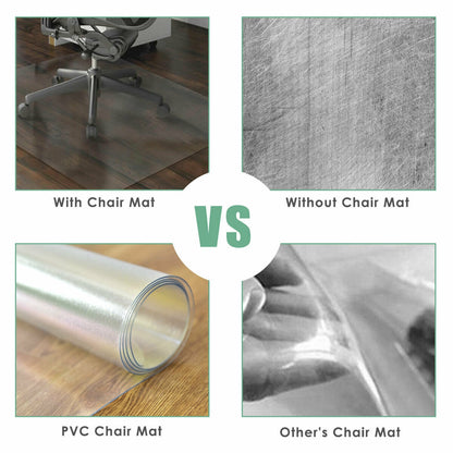 Premium 47" x 59" Transparent PVC Chair Mat – Perfect for Hardwood & Tile Floors