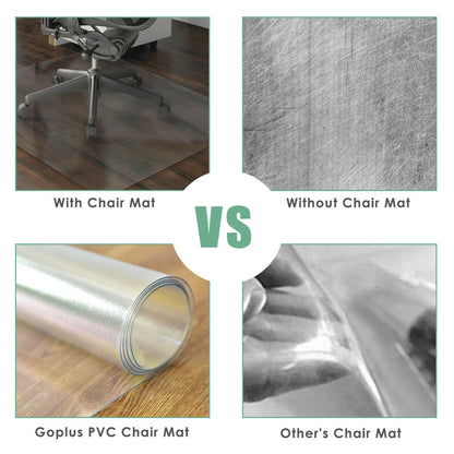 Premium 47" x 47" Transparent PVC Chair Mat – Perfect for Hardwood & Tile Floors