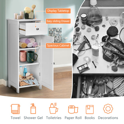 Multi Functional Freestanding Storage Cabinet with Adjustable Shelves