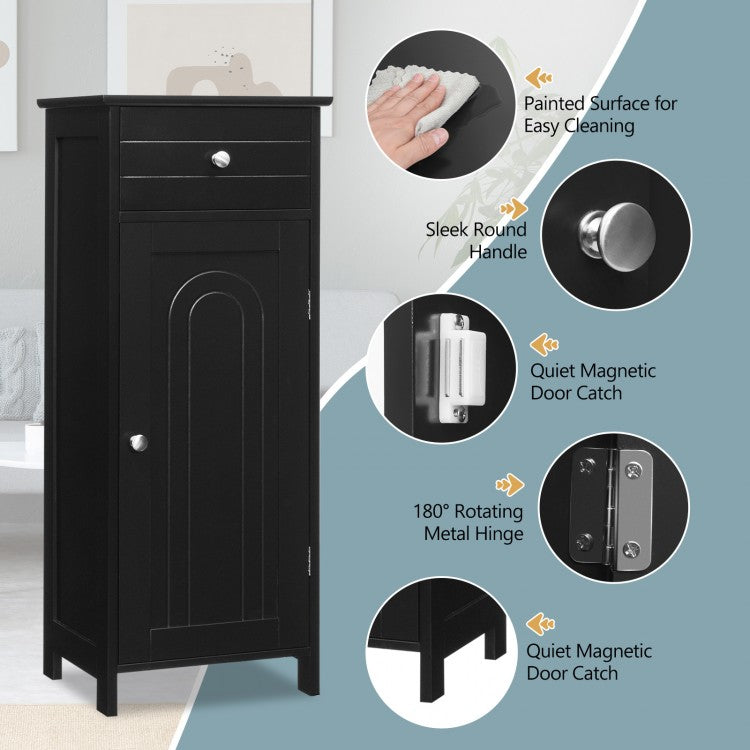 Multi Functional Freestanding Storage Cabinet with Adjustable Shelves