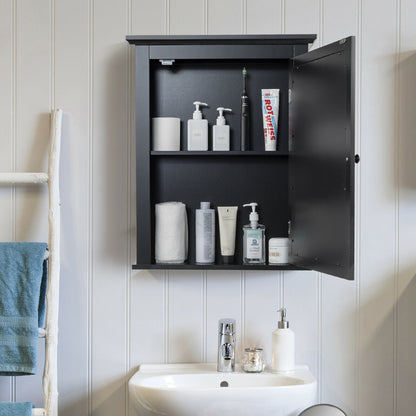 Wall-Mounted Bathroom Mirror Cabinet with Adjustable Shelves