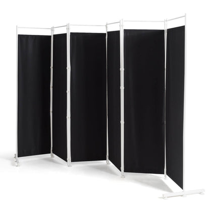 Elegant 6 Panel Folding Privacy Screen Room Divider - Black