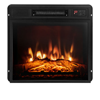 18 Inch Electric Fireplace Insert with Adjustable LED Flame Effects