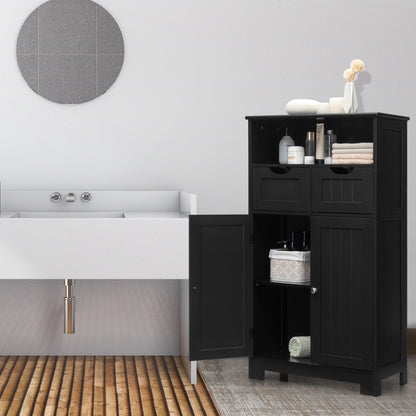 Adjustable Storage Bathroom Side Cabinet with Magnetic Doors