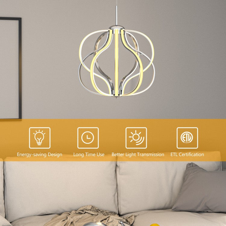 Stylish Dimmable Warm White LED Chandelier for Living & Dining Spaces