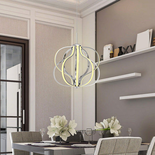 Stylish Dimmable Warm White LED Chandelier for Living & Dining Spaces