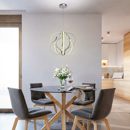 Stylish Dimmable Warm White LED Chandelier for Living & Dining Spaces