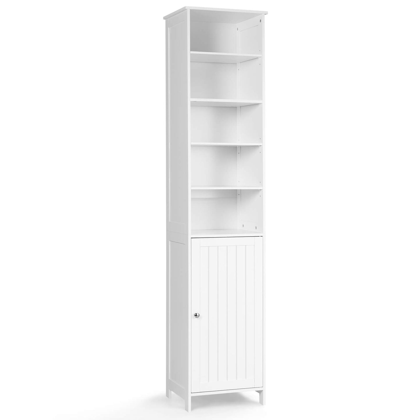 72 Inch Freestanding Tall Storage Cabinet with Adjustable Shelves & Cupboard