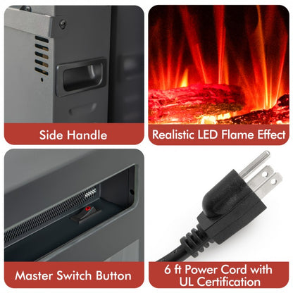 60 Inch Ultra Slim Electric Fireplace with Remote and Adjustable Timer